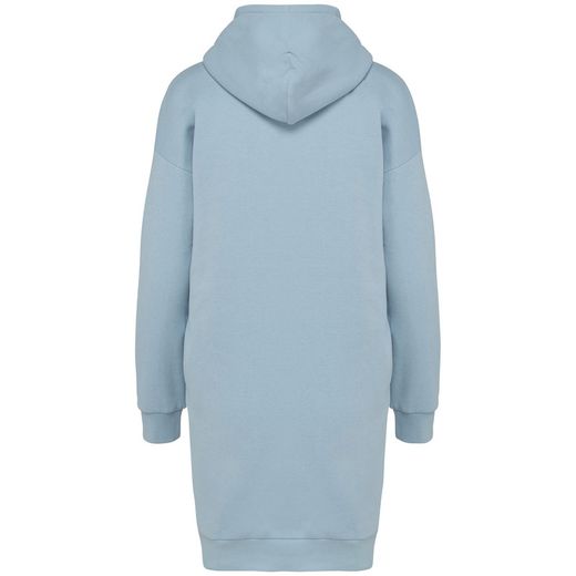 Eco-friendly ladies' hooded sweatshirt dress