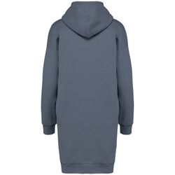 Eco-friendly ladies' hooded sweatshirt dress