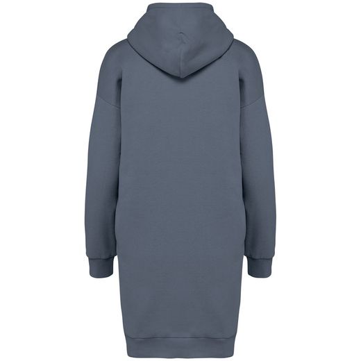 Eco-friendly ladies' hooded sweatshirt dress