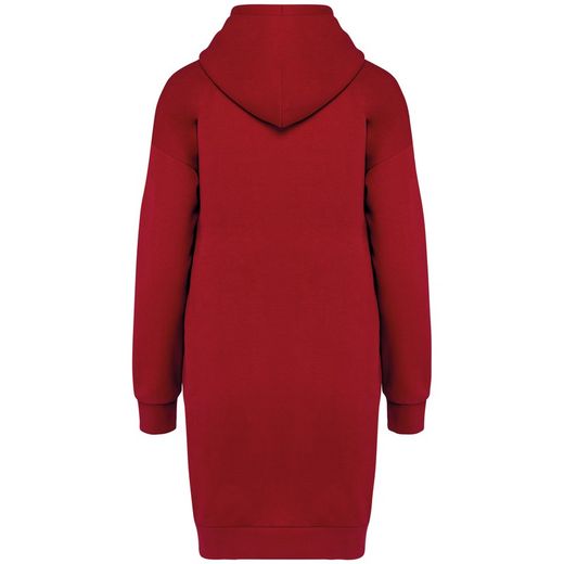 Eco-friendly ladies' hooded sweatshirt dress