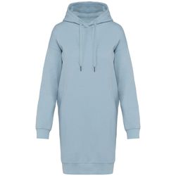 Eco-friendly ladies' hooded sweatshirt dress