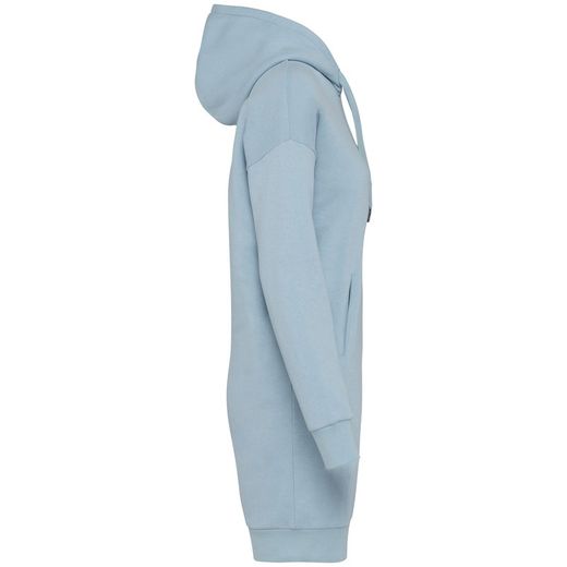 Eco-friendly ladies' hooded sweatshirt dress