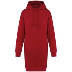 Eco-friendly ladies' hooded sweatshirt dress