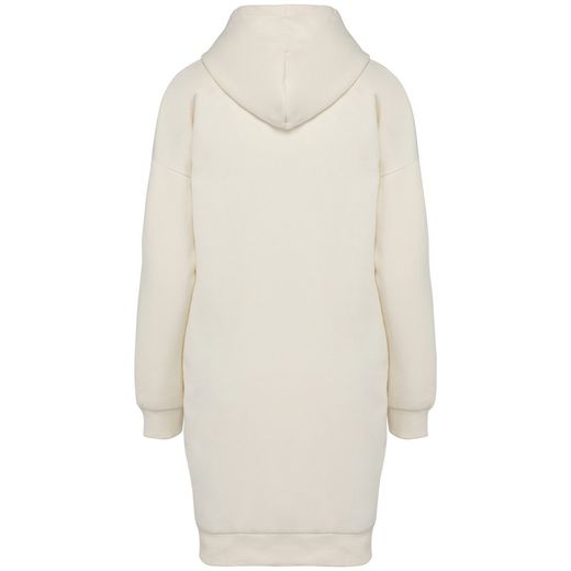 Eco-friendly ladies' hooded sweatshirt dress