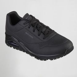 Skechers Work Relaxed Fit: Uno SR - Sutal – Zapatillas de trabajo antideslizantes para hombre