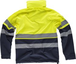 Workshell combinado con alta visibilidad Marino Amarillo