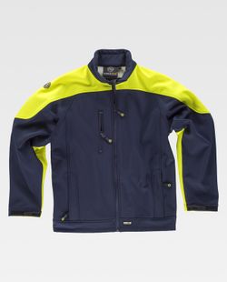 Workshell  alta visibilidad Marino / Amarillo