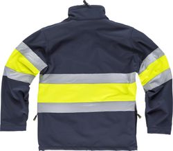 Workshell con cintas reflectantes Marino / Amarillo