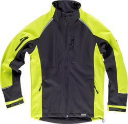 Workshell combinado con detalles reflectantes Negro / Amarillo