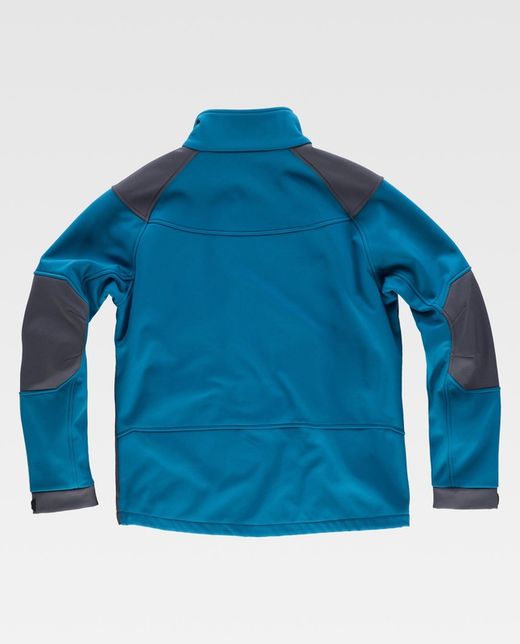 Workshell combined with reflective details, a chest pocket, sleeve and two sides GRAY AZAFATA