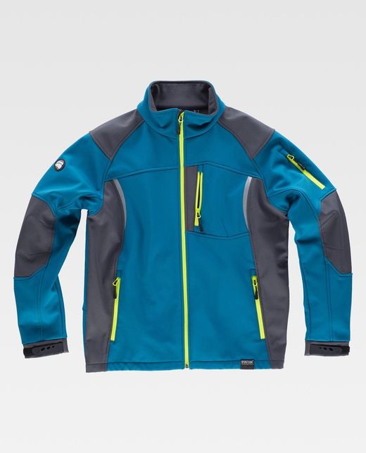 Workshell combined with reflective details, a chest pocket, sleeve and two sides GRAY AZAFATA