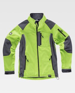 Workshell combinado con detalles reflectantes Verde Lima Gris