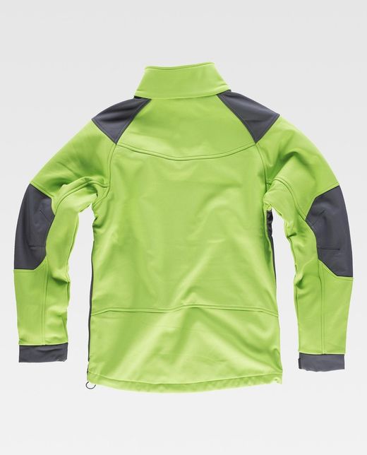 Workshell combinado con detalles reflectantes Verde Lima Gris