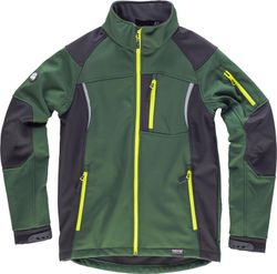 Workshell combinado con detalles reflectantes Verde Oscuro / Negro