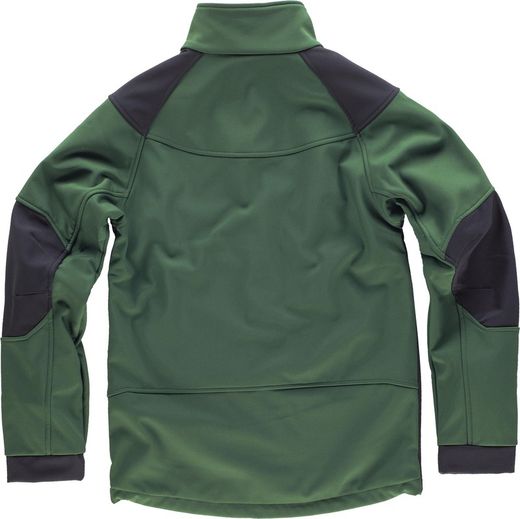 Workshell kombiniert mit reflektierenden Details, Brusttasche, Ärmel und zwei Seiten Dark Green Black