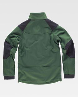Workshell kombiniert mit reflektierenden Details, Brusttasche, Ärmel und zwei Seiten Dark Green Black