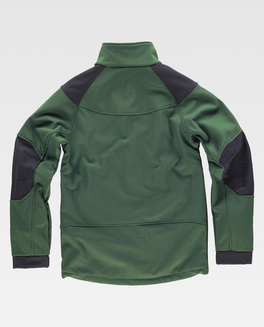 Workshell kombiniert mit reflektierenden Details, Brusttasche, Ärmel und zwei Seiten Dark Green Black