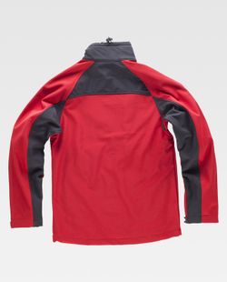 Guscio da lavoro combinato nero rosso