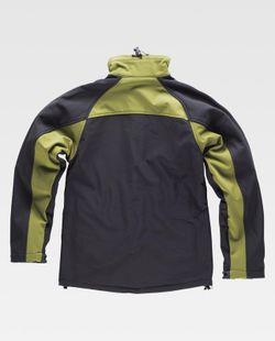 Workshell combinado Verde kaki Negro