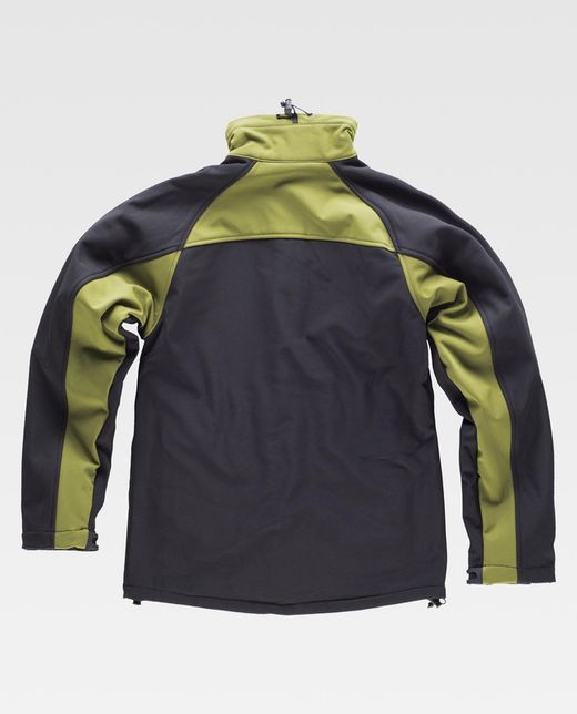 Workshell combinado Verde kaki Negro