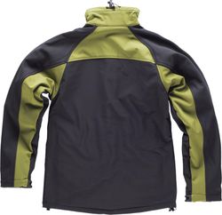 Workshell combinado Verde kaki Negro