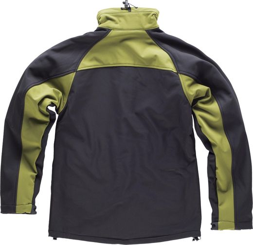 Workshell combinado Verde kaki Negro