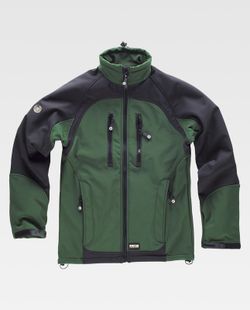 Workshell combinado Verde Oscuro Negro
