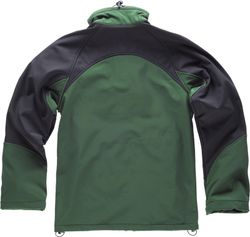 Workshell combinado Verde Oscuro Negro