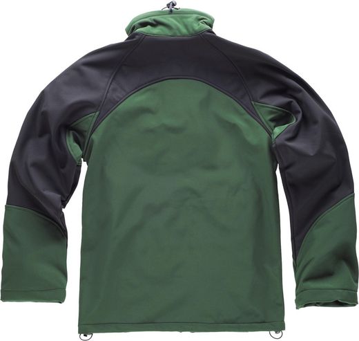Workshell combinado Verde Oscuro Negro