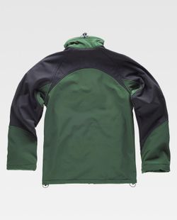 Workshell combinado Verde Oscuro Negro