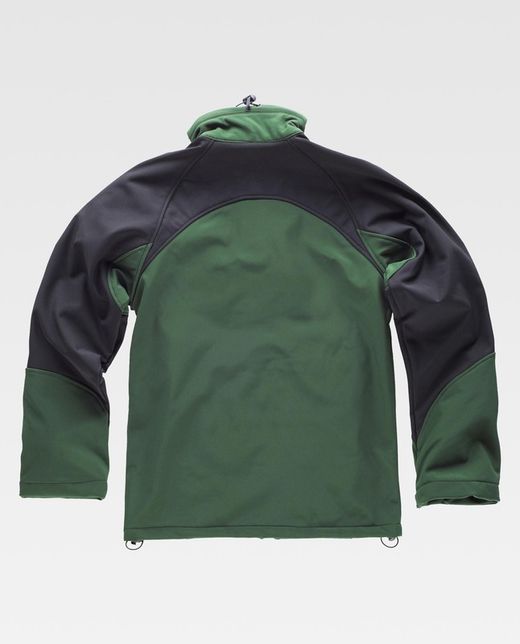 Workshell combinado Verde Oscuro Negro