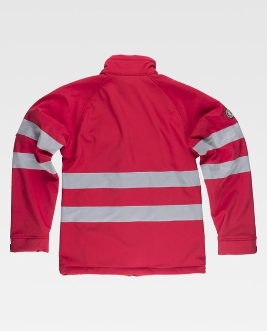 Workshell con 2 cintas reflectantes Rojo