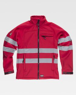 Workshell con 2 cintas reflectantes Rojo