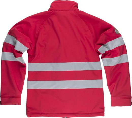 Workshell con 2 cintas reflectantes Rojo