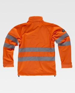 Workshell mit Reißverschluss, 2 Riemen an Brust, Rücken und Ärmeln AV Orange