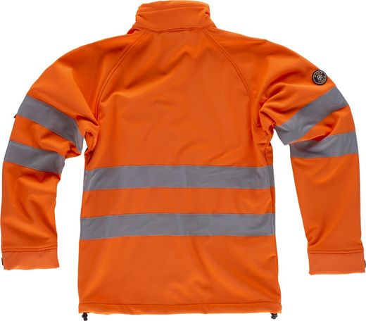 Workshell mit Reißverschluss, 2 Riemen an Brust, Rücken und Ärmeln AV Orange
