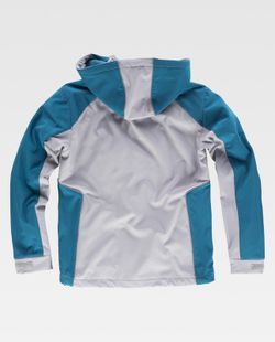 Workshell Zip Hooded Multi-Pocket Hellgrau / Stewardess