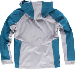 Workshell Zip Hooded Multi-Pocket Hellgrau / Stewardess