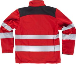 Workshell mit reflektierenden Bändern in verschiedenen Größen Rot Schwarz