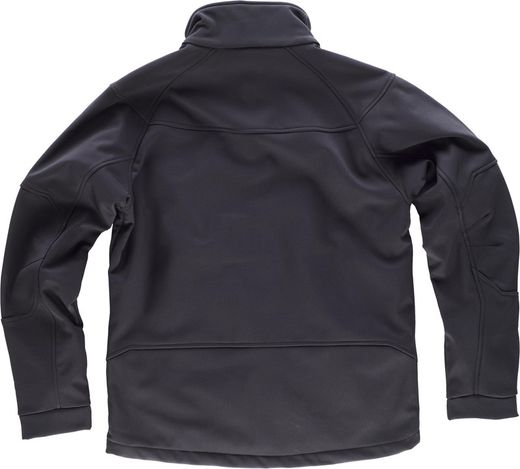 Workshell with reflective details, one chest pocket, sleeve and two sides Black