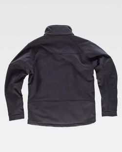Workshell with reflective details, one chest pocket, sleeve and two sides Black
