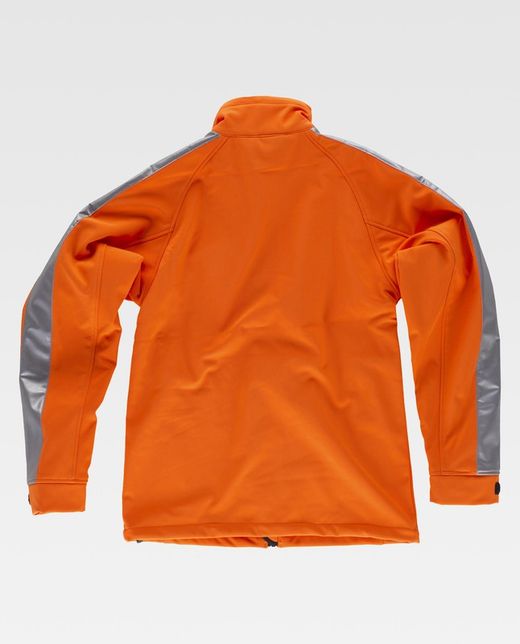 Warnschale mit reflektierendem Klebeband an den Ärmeln Orange AV