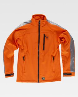Warnschale mit reflektierendem Klebeband an den Ärmeln Orange AV