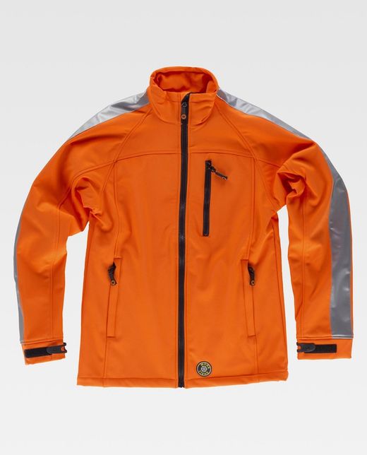 Warnschale mit reflektierendem Klebeband an den Ärmeln Orange AV