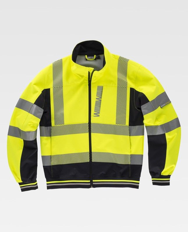 Workshell de color Amarillo A.V.+Negro C3595-Amarillo A.V.+Negro-3XL