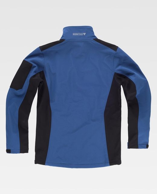 Workshell de color Azul acero+Negro