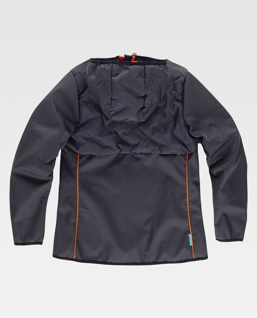Workshell de color Gris Ocuro+Naranja Fluor