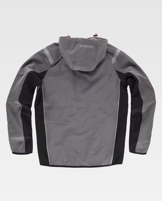 Workshell de color Gris+Negro+Rojo A.V