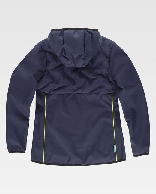 Workshell de color Marino+Amarillo fluor