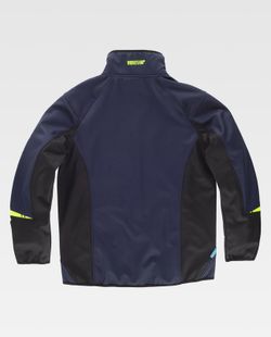 Workshell de color Marino+Negro+Amarillo Fluor